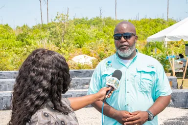 Park Manager interview with news reporter at dedication ceremony.jpg