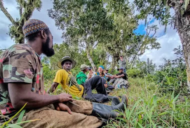 The Project Partners Talking With Farmers in the Highlands